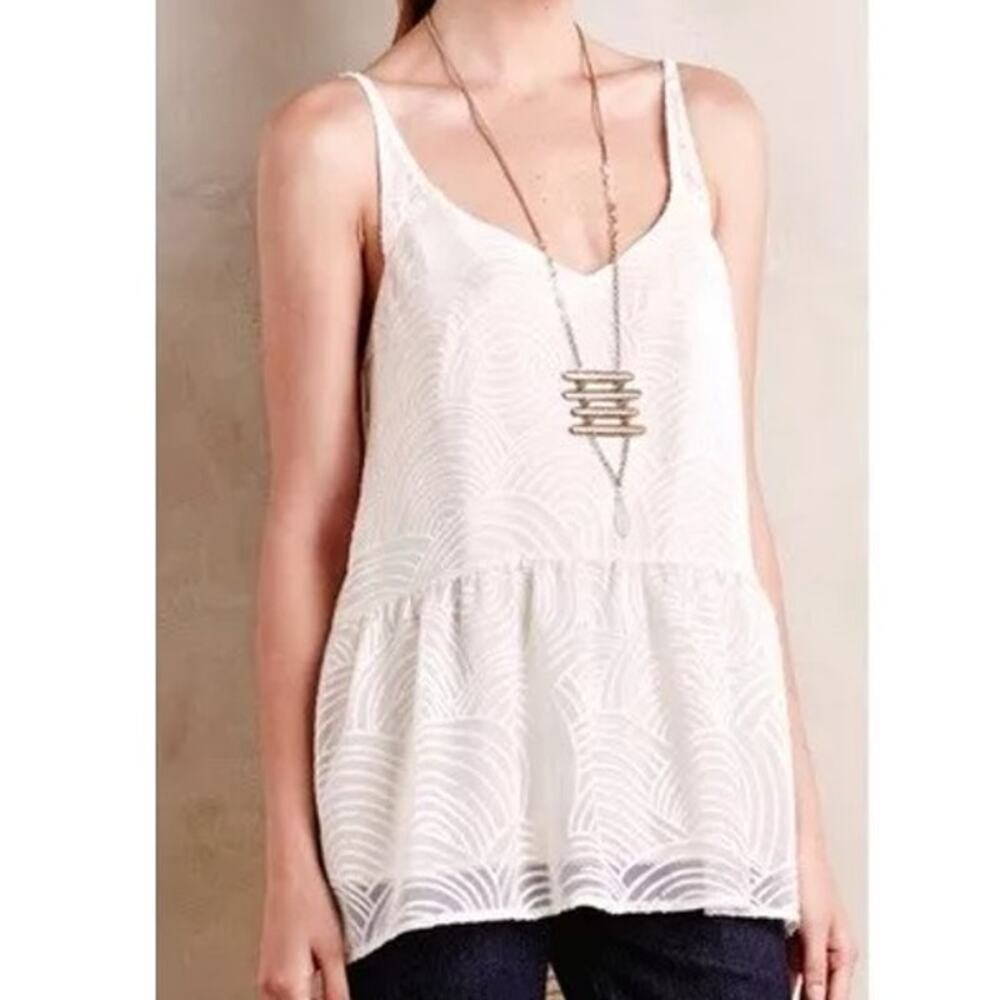 Anthropologie HD In Paris Womens Laleh Peplum Cami XS Boho Hippie Festival Tank